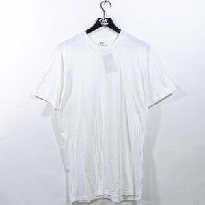 Hanes Blank Single Stitch T-Shirt Large VTG 90s Hipster Classic